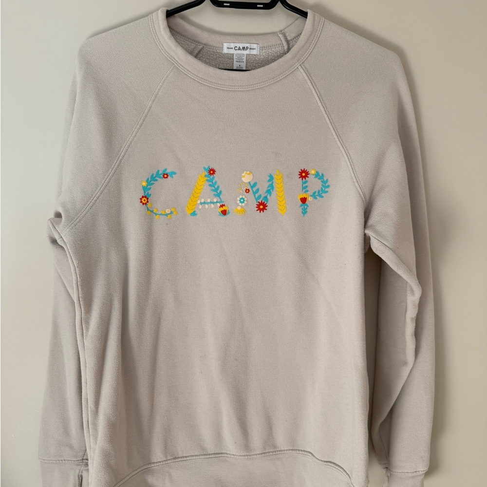 Camp Brand Goods Beige Floral Sweatshirt